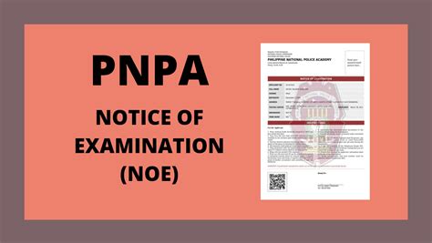 PNPA issues Notice of Examination NOE for 2021 .